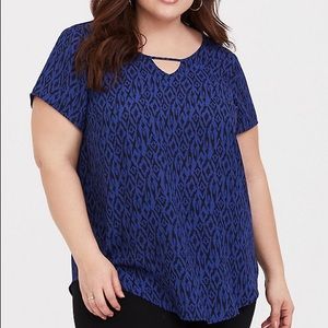 TORRID // Ikat “Georgette” Keyhole Blouse